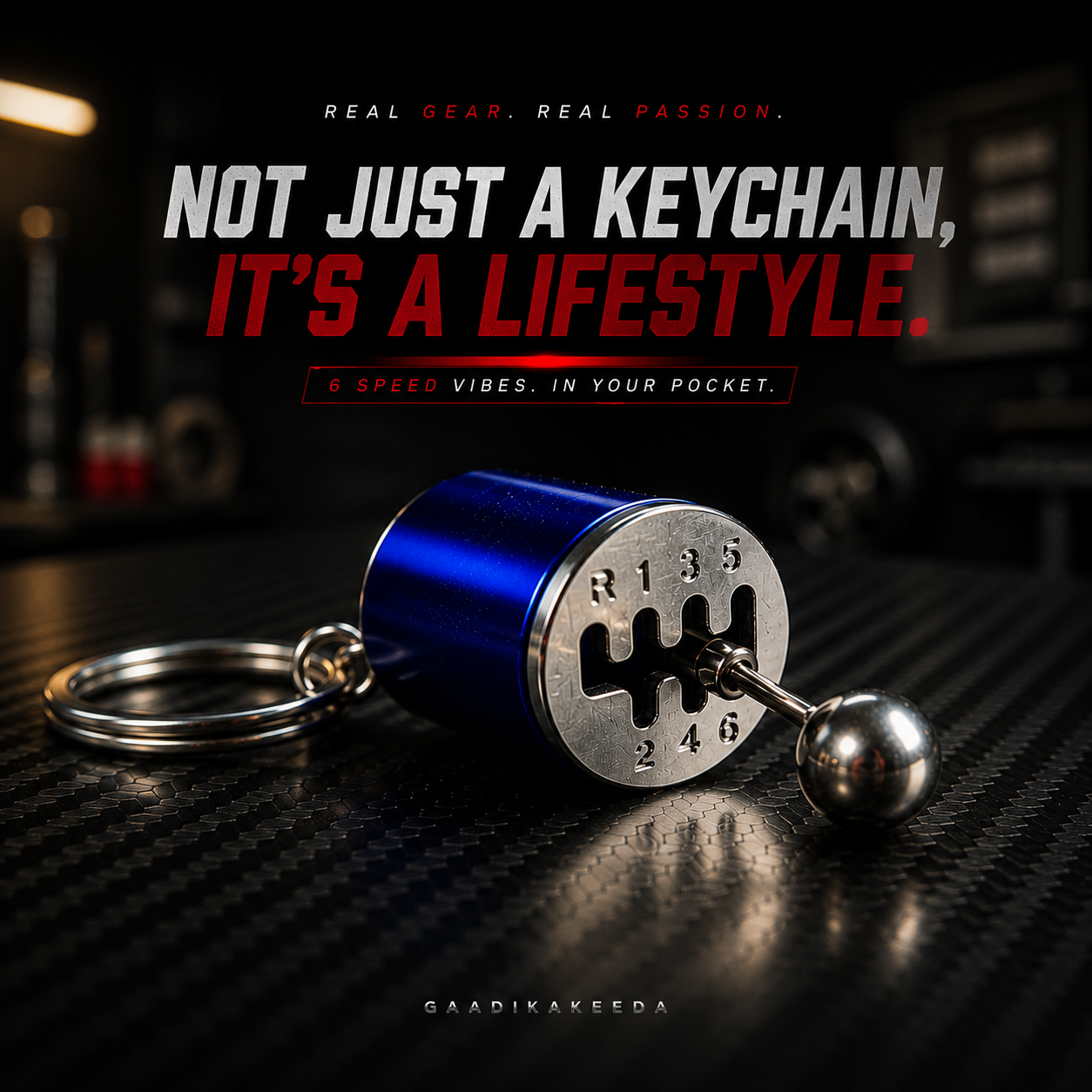 6-Speed Manual Gearbox Keychain ⚙️ | Functional Gear Shifter | Premium Metal Keychain