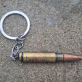 Rifle Cartridge Keychain ⚡ | 5.56 NATO Style Technical Replica | Premium Metal Keychain