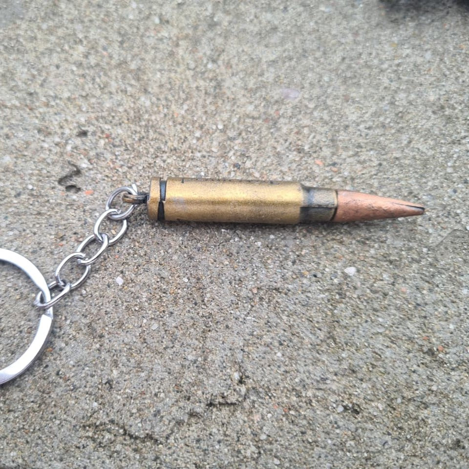 Rifle Cartridge Keychain ⚡ | 5.56 NATO Style Technical Replica | Premium Metal Keychain