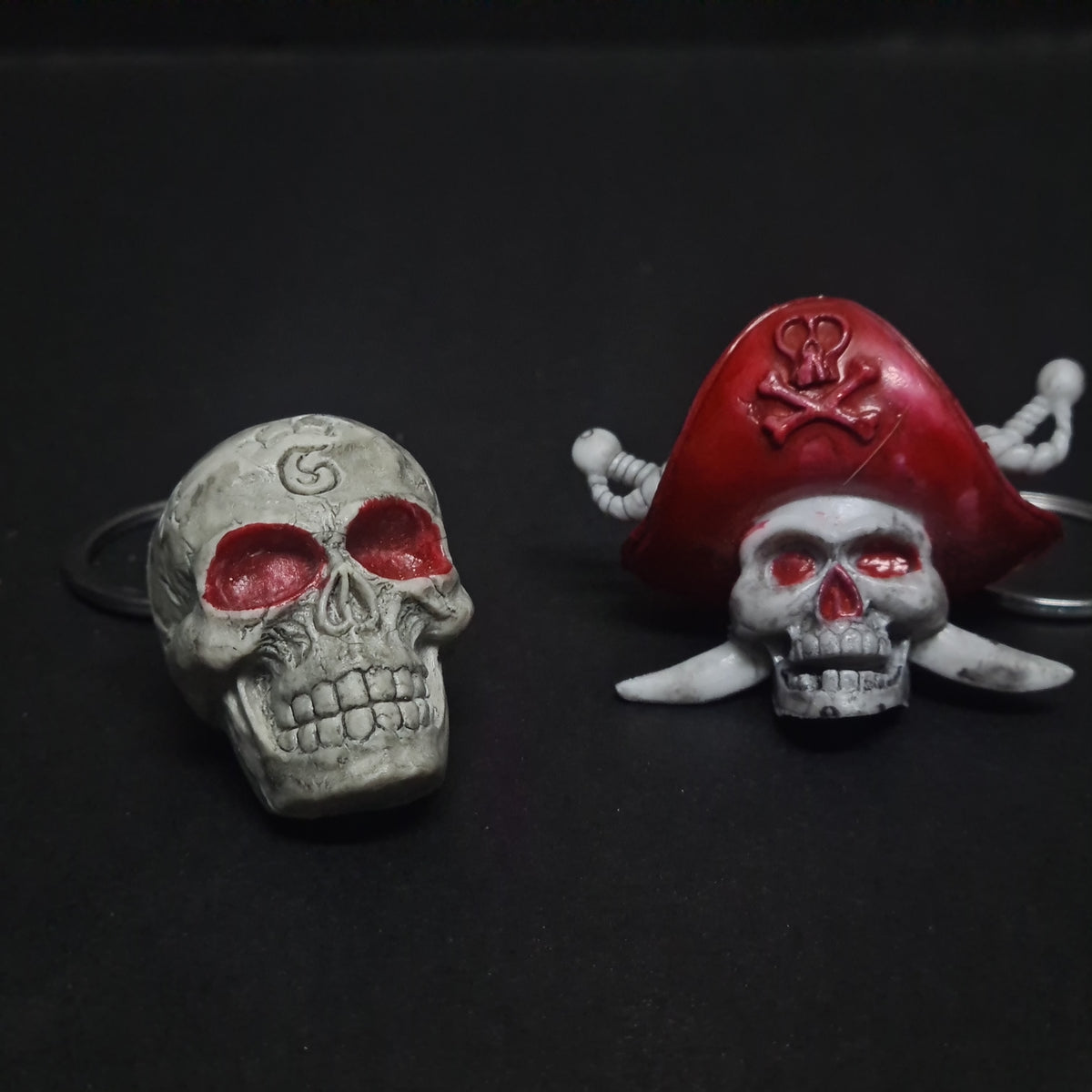 Outlaw Skull Keychain 💀 | Red-Eyed Gothic Skull | Premium Keychain