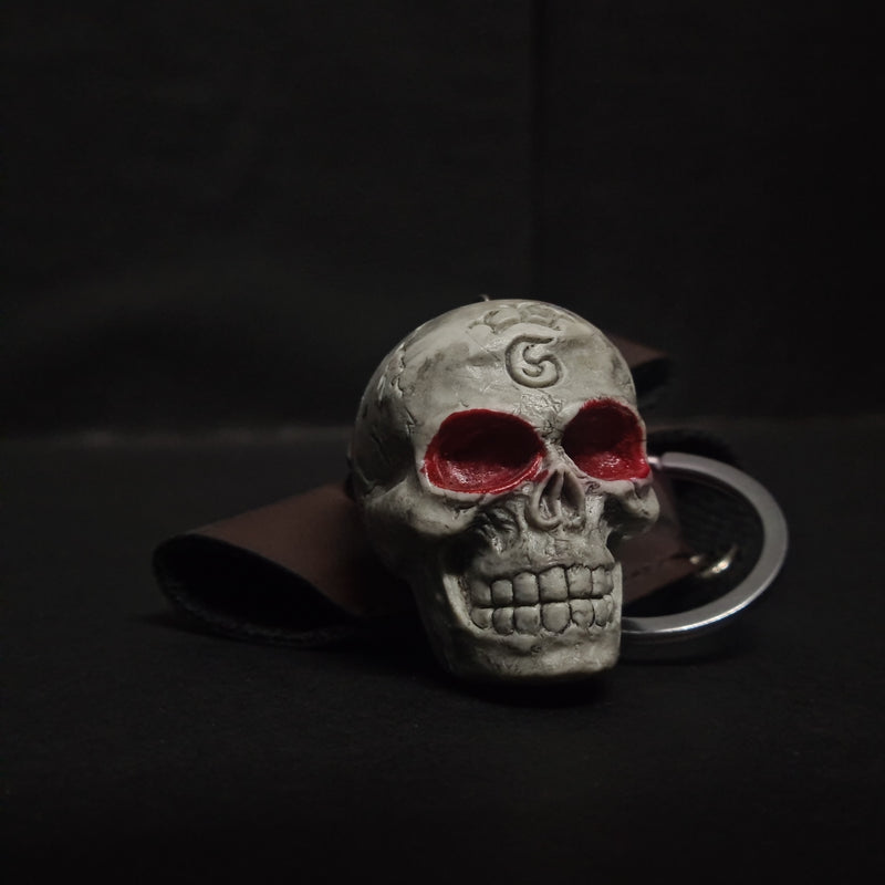 Outlaw Skull Keychain 💀 | Red-Eyed Gothic Skull | Premium Keychain