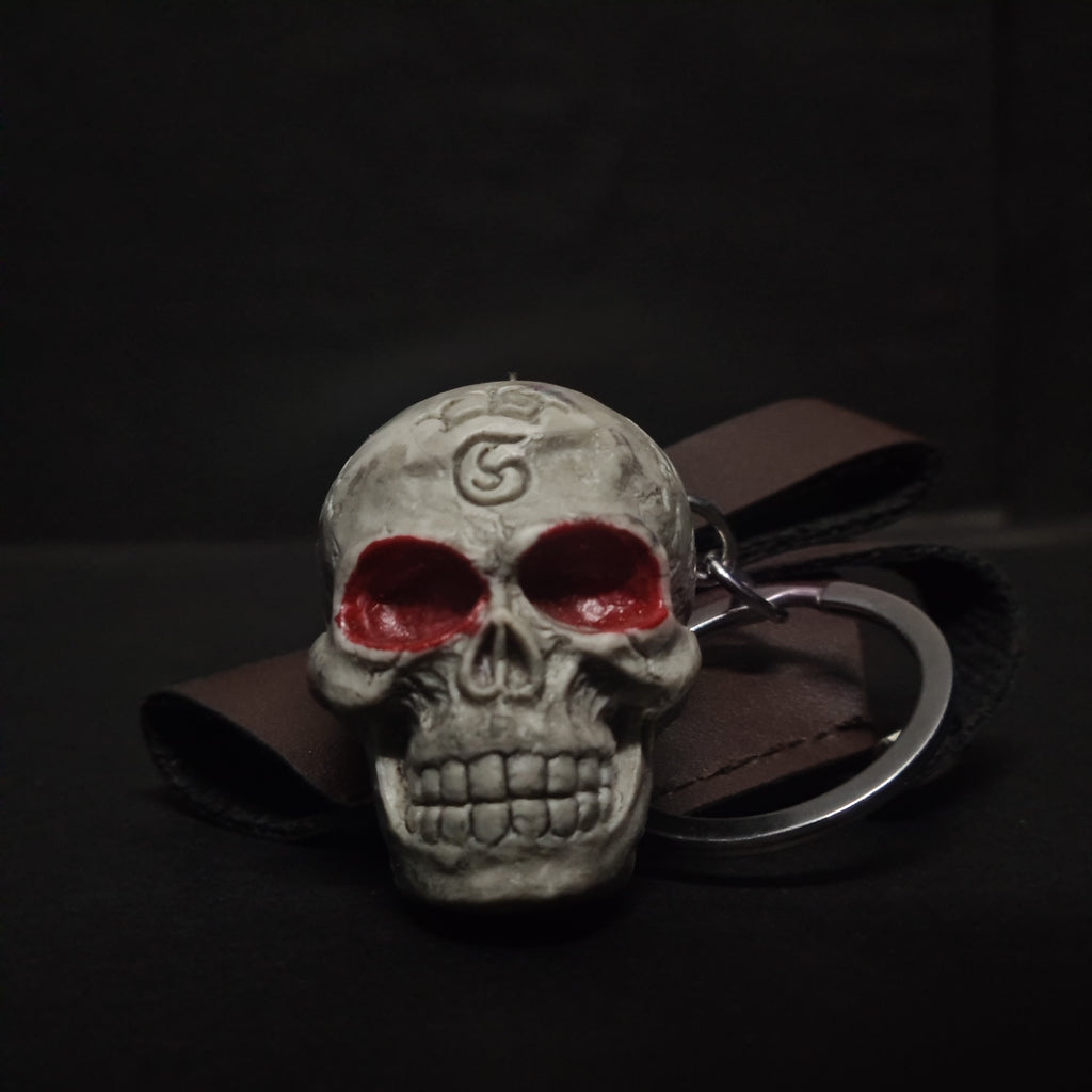 Outlaw Skull Keychain 💀 | Red-Eyed Gothic Skull | Premium Keychain