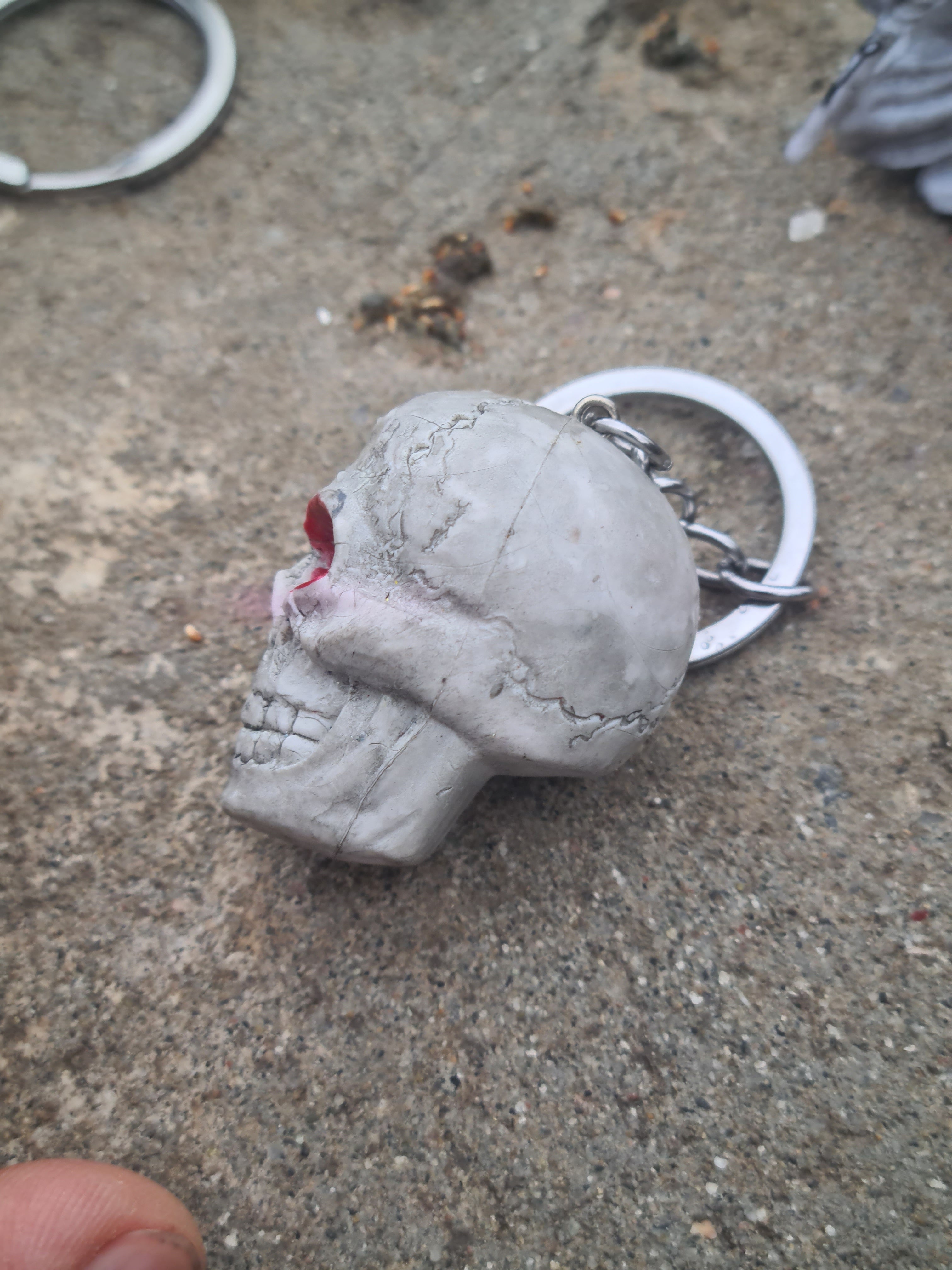 Outlaw Skull Keychain 💀 | Red-Eyed Gothic Skull | Premium Keychain