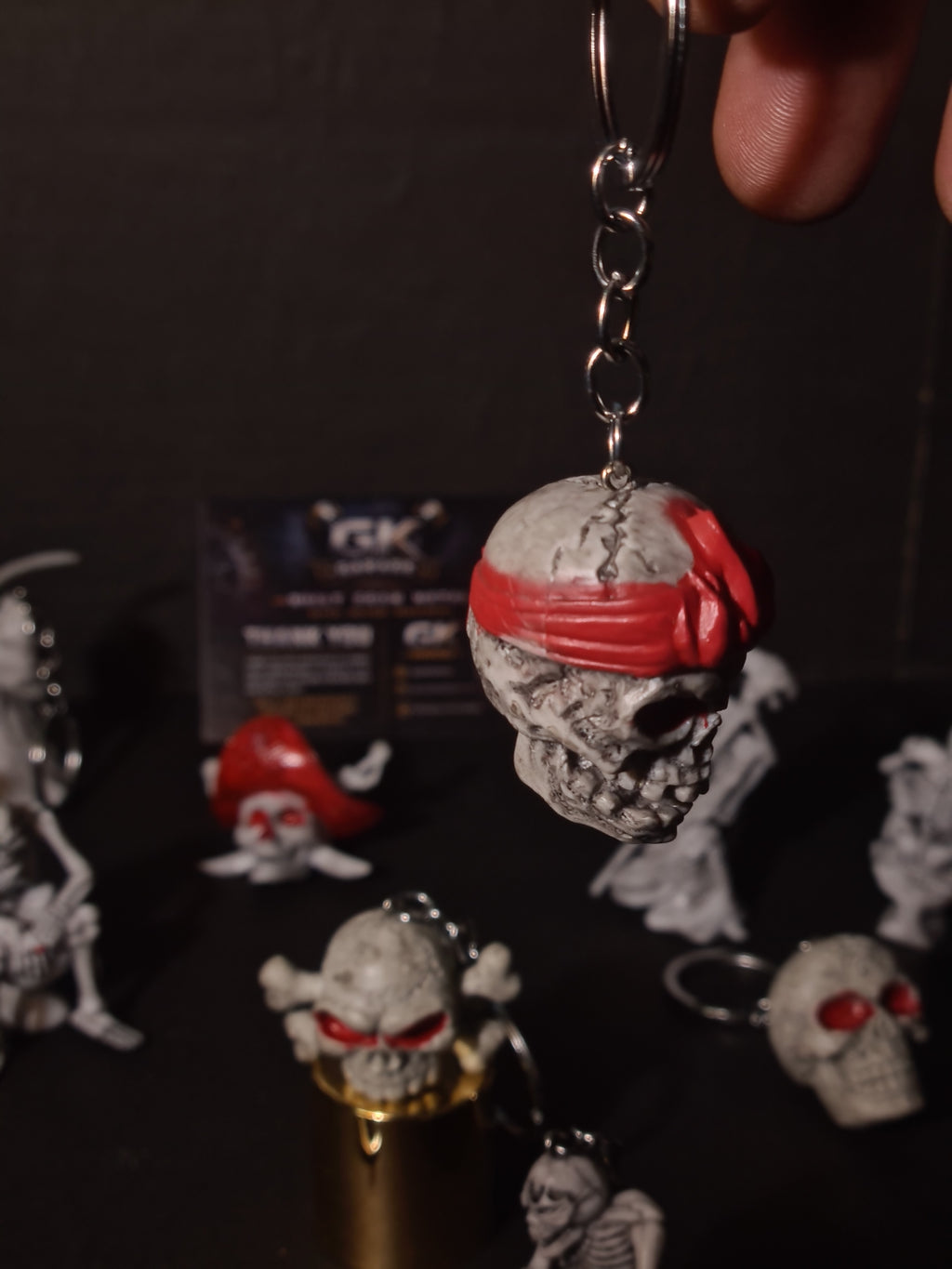 Outlaw Skull Keychain 💀🔥 | Red Bandana Skull | Premium Keychain